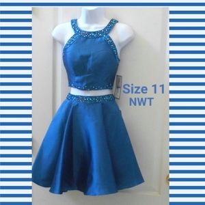 Blue two piece cocktail